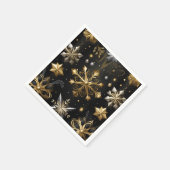 Chique zilver en goud sneeuwvlokken servet (Hoek)