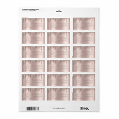 Chique Zilver Glitter Druppels Cupcake Roze Goud Etiket (Full Sheet)