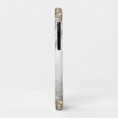 Chique zilver gouden nepschitterende monogram Case-Mate iPhone case (Achterkant/links)
