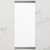 Chique zilver koninklijk blauw bruiloft menu (Achterkant)