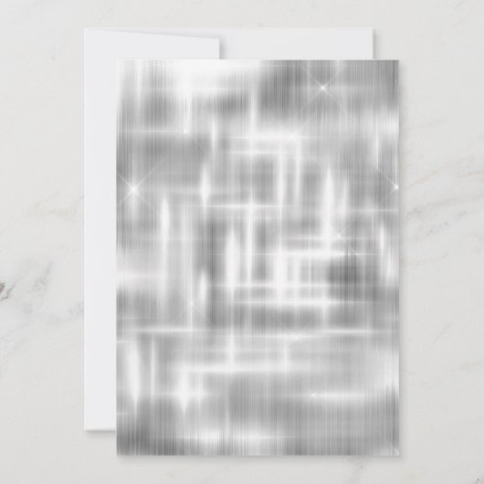 Chique zilver roze goud druipende glinsterende Ker Kaart (Achterkant)