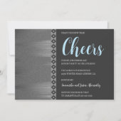 Chique zilveren Art Deco Nieuwjaar uitnodiging (Voorkant)