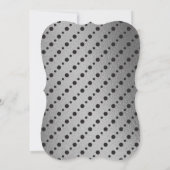 Chique zilveren folie smoking vrijgezellenfeest kaart (Achterkant)