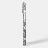 Chique zilveren glitter metallic glans monogram Case-Mate iPhone case (Achterkant / Links)