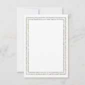 Chique zilveren glitter trim -3x5 bruiloft uitnodi kaart (Achterkant)