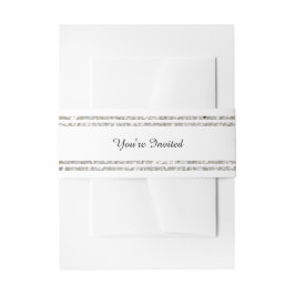 Chique Zilveren Glitter Trim - Belly Band Uitnodigingen Wikkel