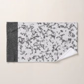Chique zilveren glittermarmer bad handdoek (Handdoek)