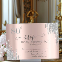 Chique zilveren glitterslierten roze goud 80ste RS