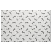 Chique zilveren grijs en witte libel stof (Fat Quarter)