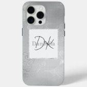 Chique zilveren kant Case-Mate iPhone case (Achterkant)