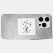 Chique zilveren kant Case-Mate iPhone case (Achterkant (horizontaal))