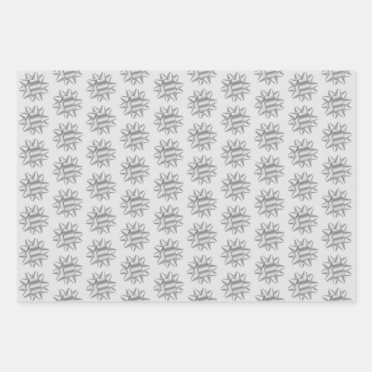 Chique Zilveren Lint Boog Bruidsdouche Inpakpapier Vel (Voorkant 2)