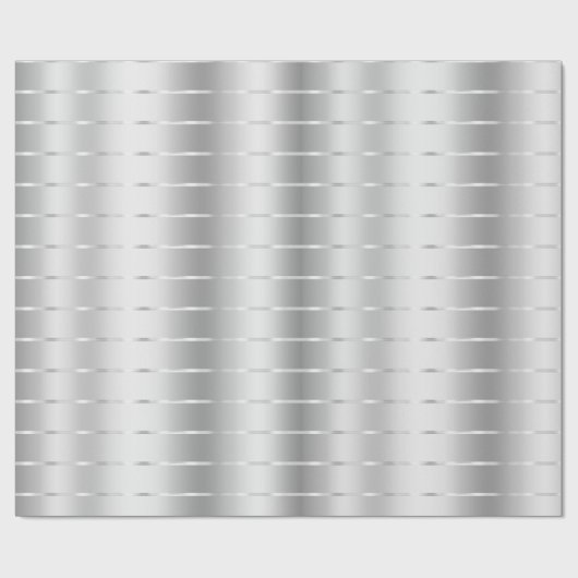 Chique zilveren linten strik bruidsdouche cadeaupapier (Vlak)