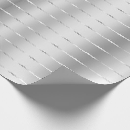 Chique zilveren linten strik bruidsdouche cadeaupapier (Hoek)