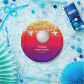 Chique zilveren ster string licht verloop verjaard papieren bordje (Feest)