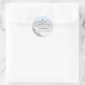 Chique zilveren tiara,Diamanten Quinceañera  Ronde Sticker (Tas)