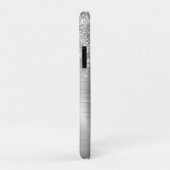 Chique zilverfolie faux glitter Lila monogram Case-Mate iPhone Case (Achterkant/rechts)