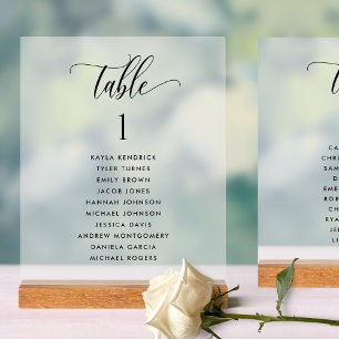 Chique zitplaatskaart tafel voor trouwfeest Matgla Acryl Bord