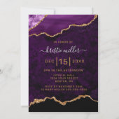 Chique zoet zestien Paarse Agaat Partij Kaart (Achterkant)