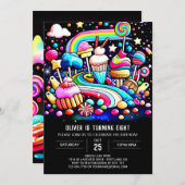 Chique zoete viering verjaardag kaart (Voorkant / Achterkant)