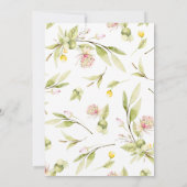 Chique zomer Wildbloemen bruiloft uitnodiging (Achterkant)