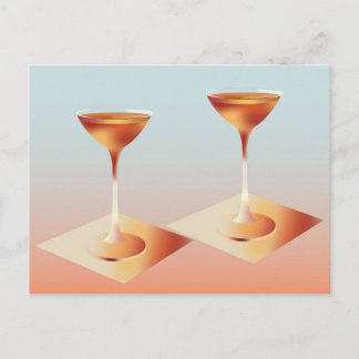 Chique zomercocktail briefkaart