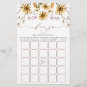 Chique zonnebloem bloemenbruids bingo spel Kaart (Voorkant)