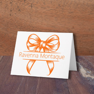 Chique Zonsondergang Oranje Decoratie Lint Elegant Notitiekaartje