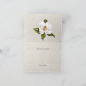 Chique Zuidelijke Belle Magnolia's Trouw Dank Je Bedankkaart (Binnen)