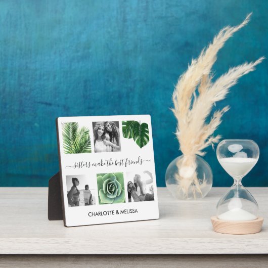 Chique zusters witte foto collage fotoplaat (Insitu)