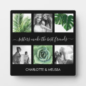 Chique zusters zwart fotocollage fotoplaat (Voorkant)