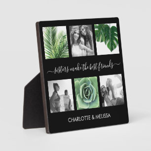 Chique zusters zwart fotocollage fotoplaat