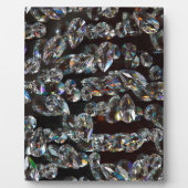 Chique Zwarde Diamant Kristal Abstract Patroon Cad Fotoplaat (Voorkant)