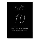 Chique zwart bruiloft kaart (Voorkant)