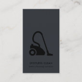 CHIQUE ZWART EENVOUDIGE STOFZUIGER REINIGING SERVI VISITEKAARTJE (Voorkant)