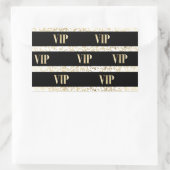 Chique zwart en goud confetti streep VIP Rechthoekige Sticker (Tas)
