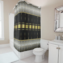 Chique zwart en goud geometrisch monogram