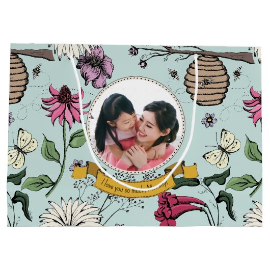 Chique zwart en goud koningin bij koninklijke kroo groot cadeauzakje (Achterkant)