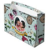 Chique zwart en goud koningin bij koninklijke kroo groot cadeauzakje (Achterkant Gekanteld)