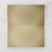 Chique Zwart en Gouden Folie Gepersonaliseerde Pla Plaatskaartje (Binnenkant ongevouwen)