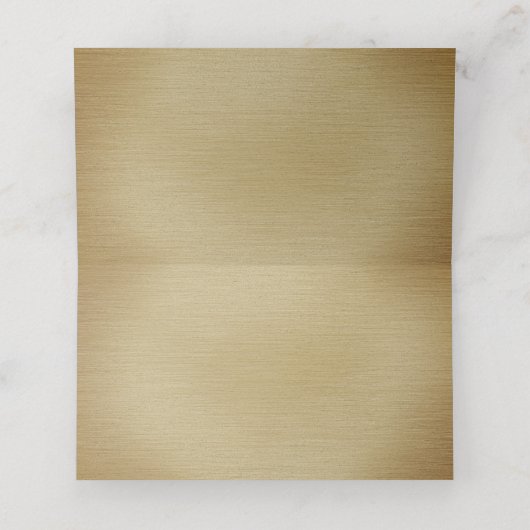 Chique Zwart en Gouden Folie Gepersonaliseerde Pla Plaatskaartje (Binnenkant ongevouwen)