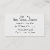 Chique zwart en grijs Leopard Print Visitekaartje (Achterkant)