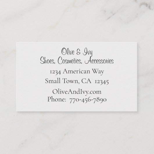 Chique zwart en grijs Leopard Print Visitekaartje (Achterkant)