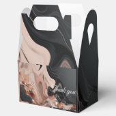 chique zwart en roos goud Marmer Bedankdoosjes (Geopend)