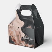chique zwart en roos goud Marmer Bedankdoosjes (Voorkant Zijde)