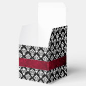 Chique zwart en wit Damask bruiloft gunst geschenk Bedankdoosjes (Geopend)