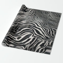 Chique Zwart en Wit Zebraprint Luxe Dier Cadeaupapier