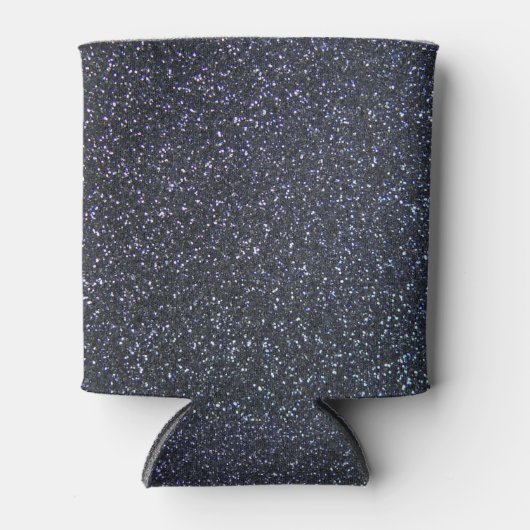 Chique zwart glitter sparkle blikjeskoeler (Voorkant)