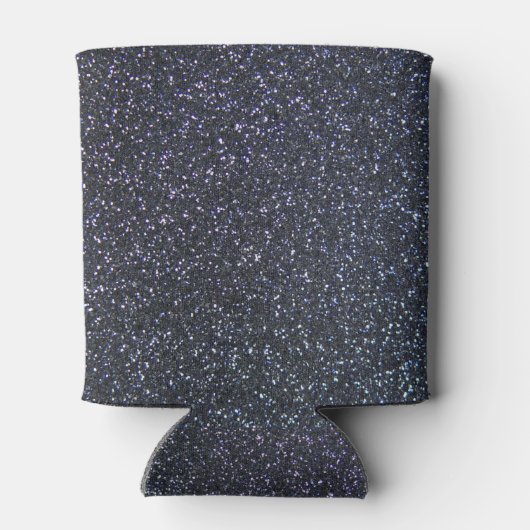 Chique zwart glitter sparkle blikjeskoeler (Achterkant)