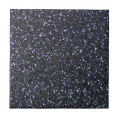 Chique zwart glitter sparkle tegeltje (Voorkant)